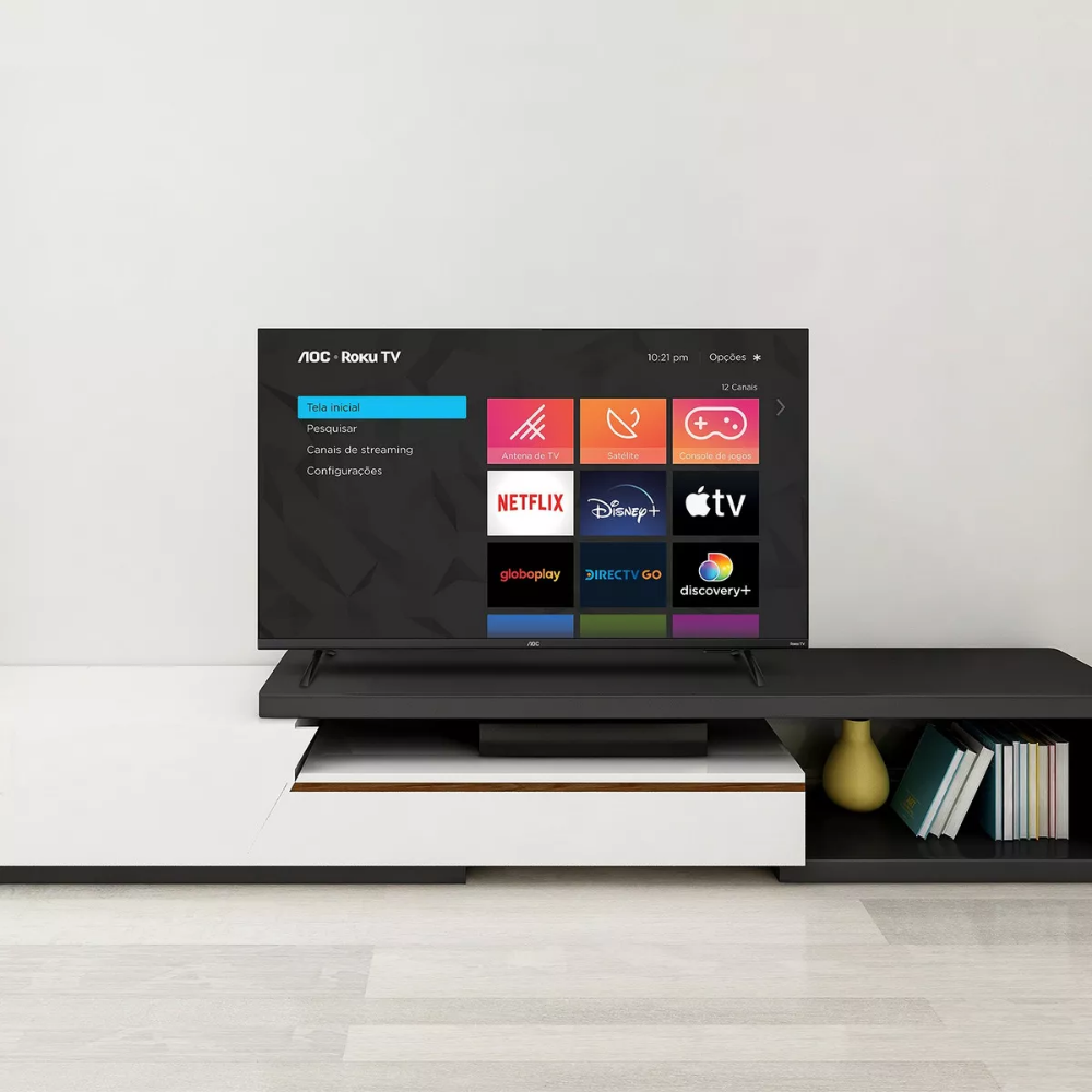 Smart Tv Full Hd 43 Polegadas Aoc Sistema Roku Tv Wi-fi HDMI Smart Tv Full Hd 43 Polegadas Aoc Sistema Roku Tv Wi-fi HDMI